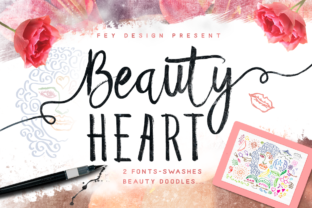 Beauty Heart: A Handlettered Brush Font for Creative Expression
