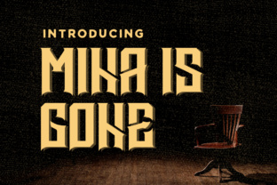 Mina is Gone: A Bold, Blackletter Stencil Font for Impactful Headlines